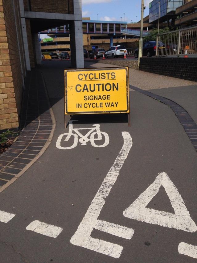 signage in cycle way